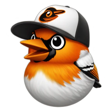 Baltimore Orioles bird hat sticker
