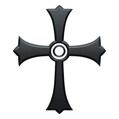 simple and recognizable gamma cross symbol with equal arms sticker