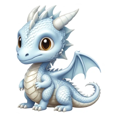 baby white dragon sticker