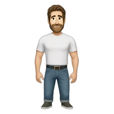 jake gyllenhaal cartoon wearing tee sticker