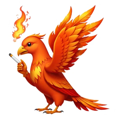fire bird with a sigaret sticker
