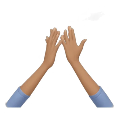 Visual of hands Clapping together sticker