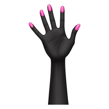 black hand with pink nails sticker