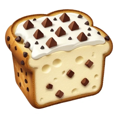 a toast with ricotta and chocolate chips on top sticker