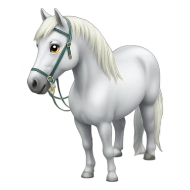 Poney avec cheval sticker