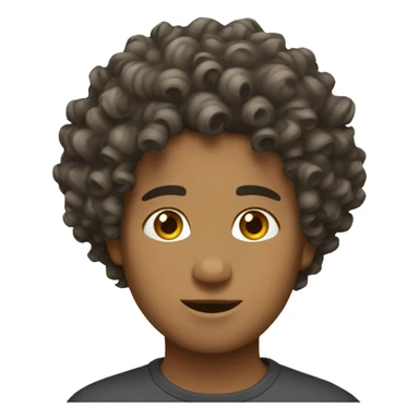 Curly haircut without face only hair sticker