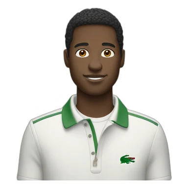 Black guy using lacoste sticker