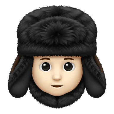 A blank Black ushanka hat sticker