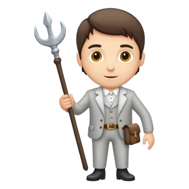 Ministrante maschio con pisside e camice sticker