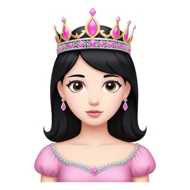 black pink tiara sticker