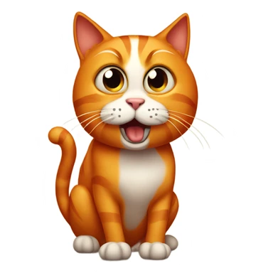 Scared orange cat sticker