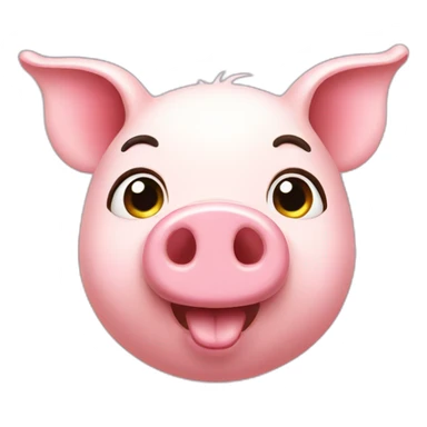 shinny pig sticker