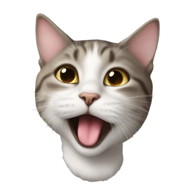 cat sending a kis sticker