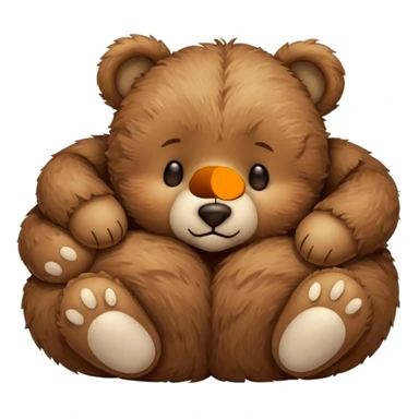 Cute teddy bear sleeping sticker