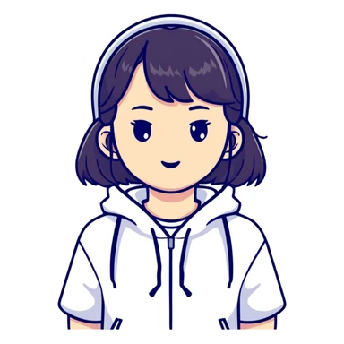 Korean girl with K-pop style sticker