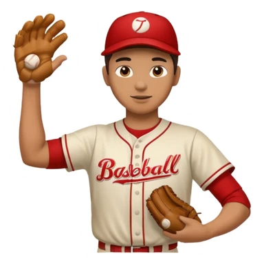 hacer el lanzamiento  de pelota jugador basebal sticker