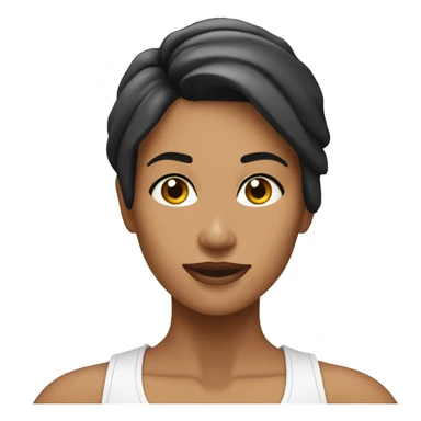 Mujer blanca cabello negro súper fitness sticker