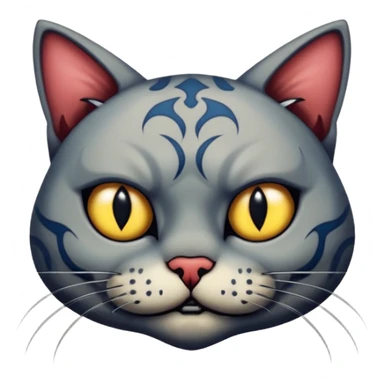 tattooed-scary-looking-cat-with-heavy-face-tattoes sticker