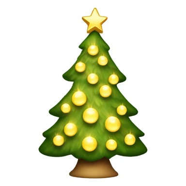 Christmas tree with golden lights smaller without the star on the top sticker