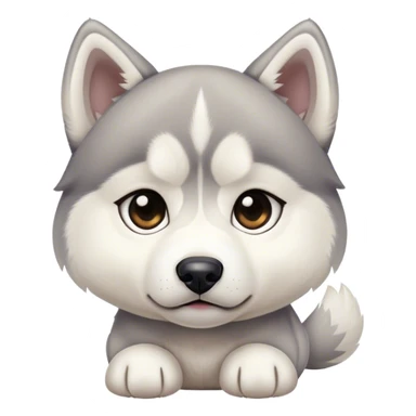 sad puppies 
husky sticker