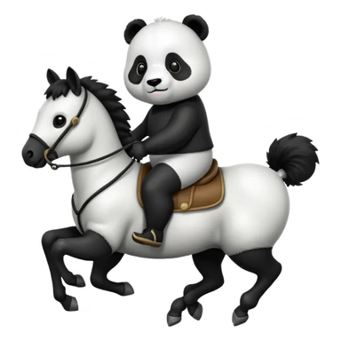 Panda on a horse sticker