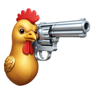 Chicken gun sticker