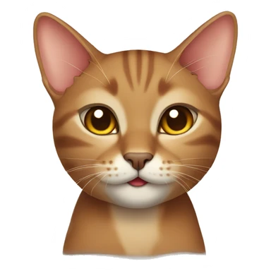 Oriental brown cat sticker