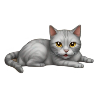 Cat shitting on sofa sticker
