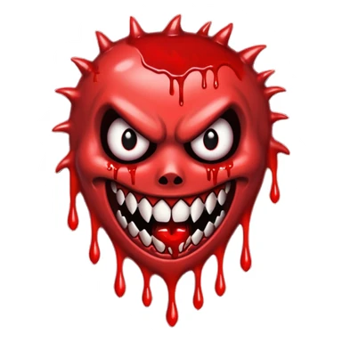 A logo with a bloody and scary killer design sticker