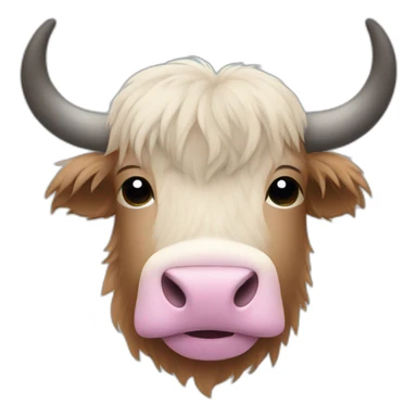 Yak with pink earrings sticker