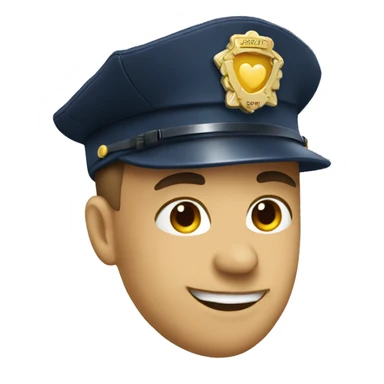 A policeman in love sticker