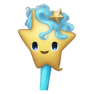 Blue Star vs the forces of evil wand unicorn horn sticker