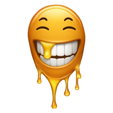Honey dripping off mouth sticker