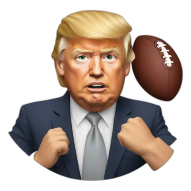 Donald trump play football sticker