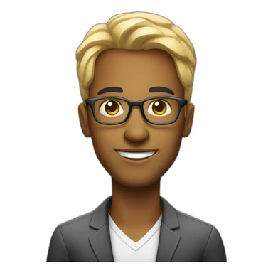 entreprenuer with glasses sticker