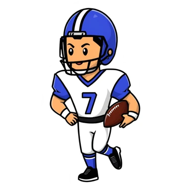 Cristiano Ronaldo as an American football player sticker