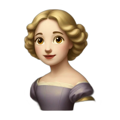 Painting girl sticker