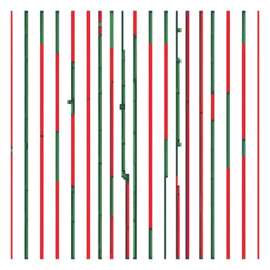 pixel art candlestick pattern, simple and clear, green and red bars sticker