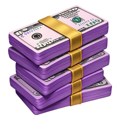 Purple u.s dollars sticker