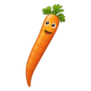 Worm with a carrot sticker