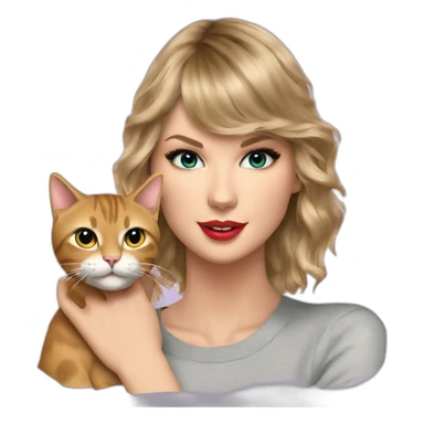 Taylor Swift with cat sticker