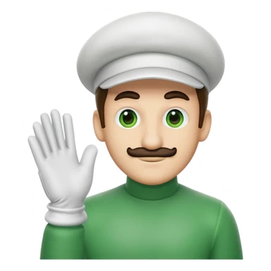Luigi white gloves sticker