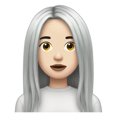 Billie-eilish-with-Black-hair sticker