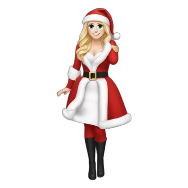Meghan Trainor as santa (full height) sticker
