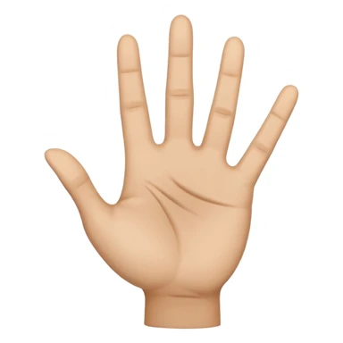 'Nah' hand gesture with palm facing out, casual and dismissive, emoji style sticker