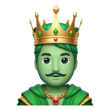 Green king sticker