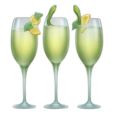 Three mermaids drinking white wine sticker