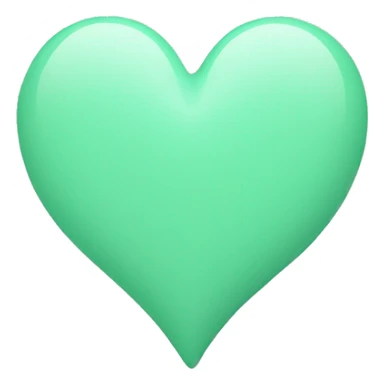 Mint green heart sticker
