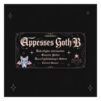 goth banner, cute, expressive, minimal, variation 2 sticker