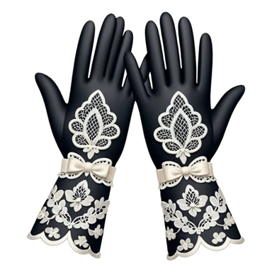 victorian age lace gloves sticker